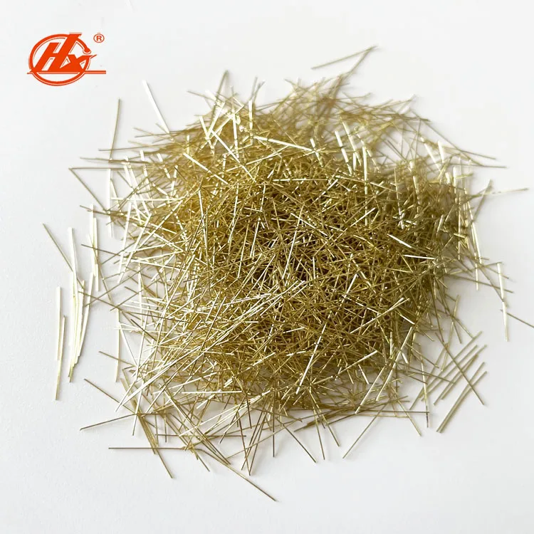 High Quality Building Materials 0.22 * 13 Concrete Micro Copper Plated Steel Fiber for Uhpc/Rpc