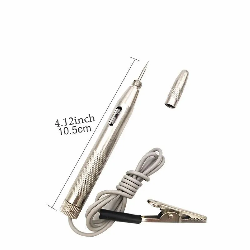 6V-24V Car Circuit Tester Probe Light System Test Probe Lamp Auto Light Lamp Voltage Test Pen Detector Copper