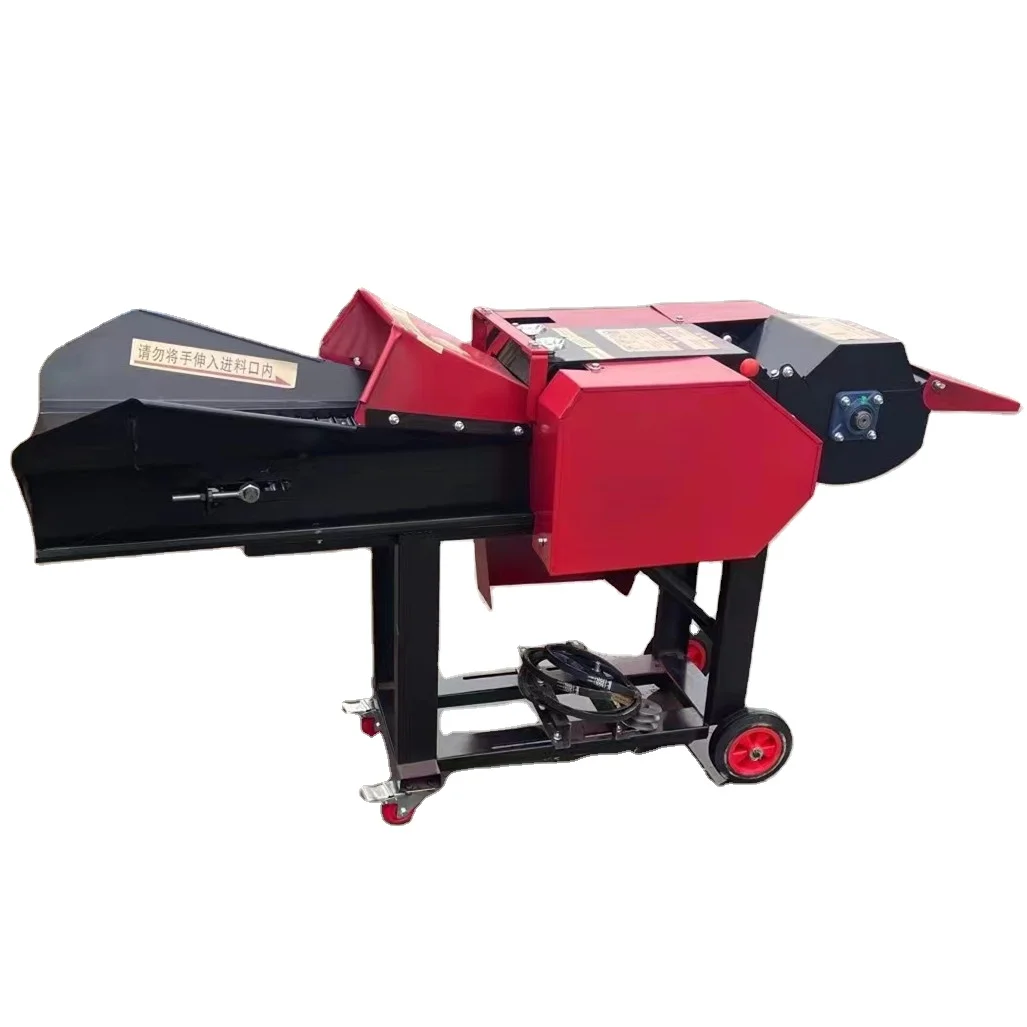 380 V 7.5 KW electric motor hay cutter corn grinder 5 6 blades stainless steel material grass shredder