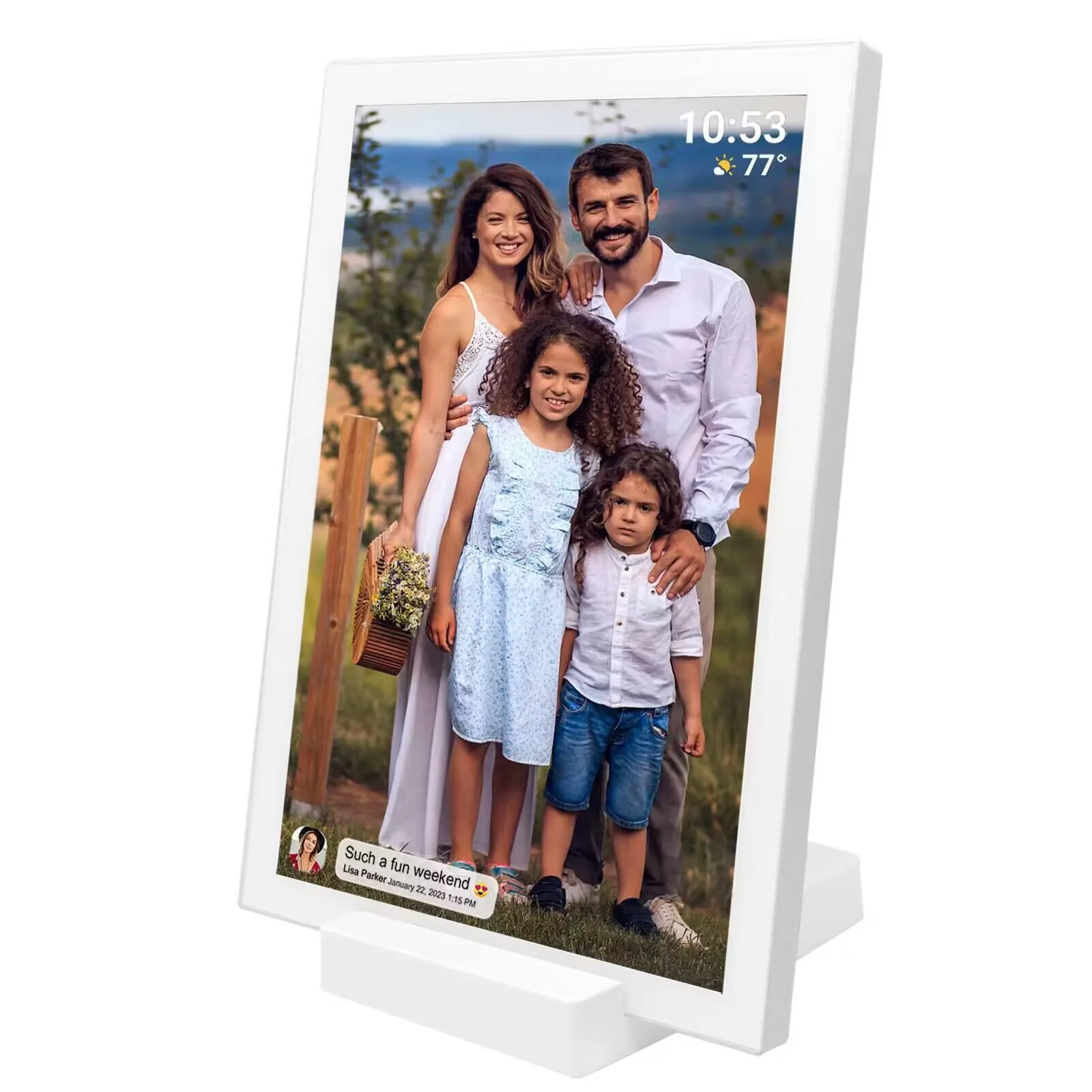 A bridge to the heart, sharing photos with each other anytime, anywhere frameo with battery WiFi digital photo frame