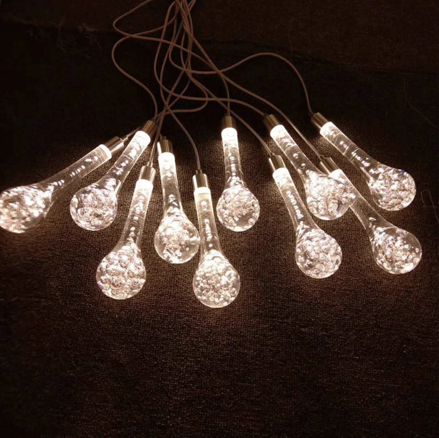 Large Gorgeous decorating led water drop ceiling decorative lighting for wedding decoration