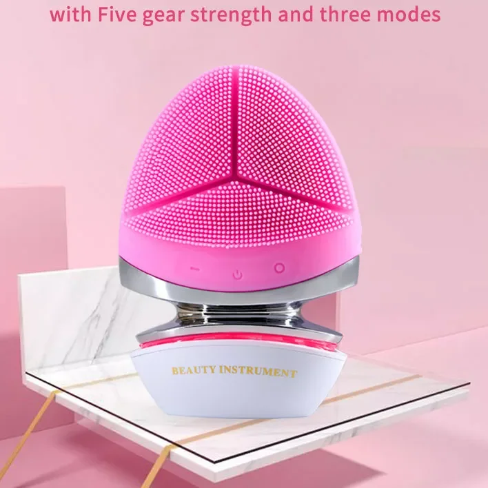 Trending Products 2024 New Arrivals Facial Brush Beauty Device Sonic Silicone Facial Pore Cleaner Cleansing Brush