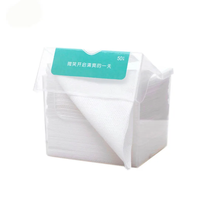 OEM&ODM approved box package disposable dry face wipe,safe and skin care disposable face towel