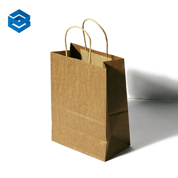 Customized Printing Biodegradable Kraft Paper Bags Shopping Clothing Gifts Take Away Food Kraft Paper Bag for Food Packaging