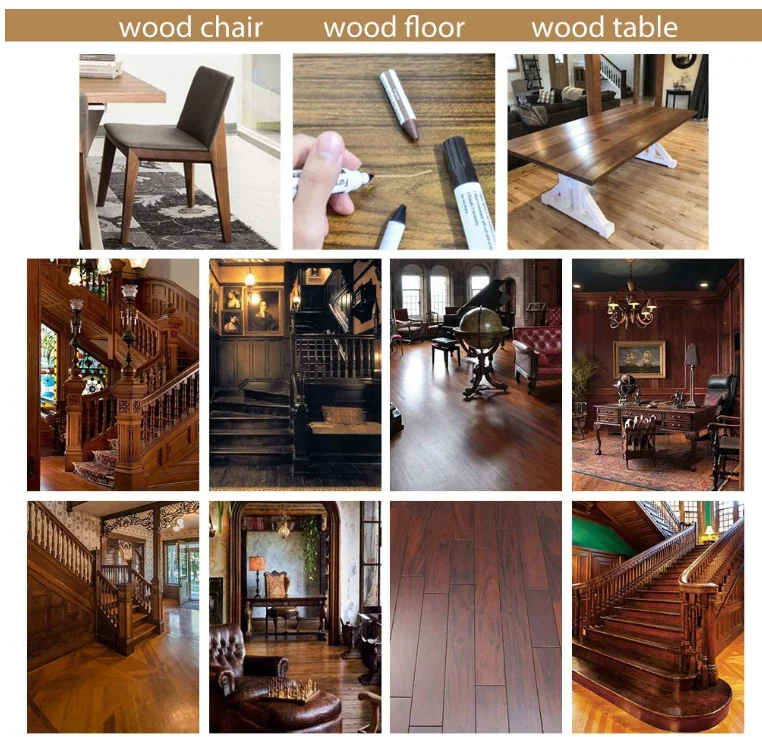 Set of 25 pcs Furniture Repair Marker pens Wood Markers with Sharpener for wooden furniture Touch Up Markers