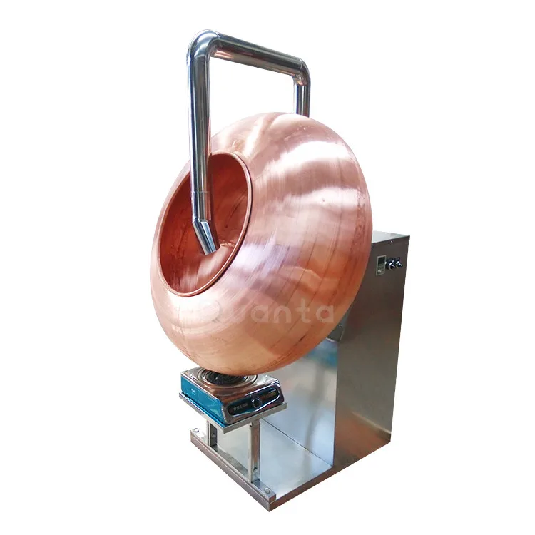 copper pan coating fruit chocolate polishing machine
