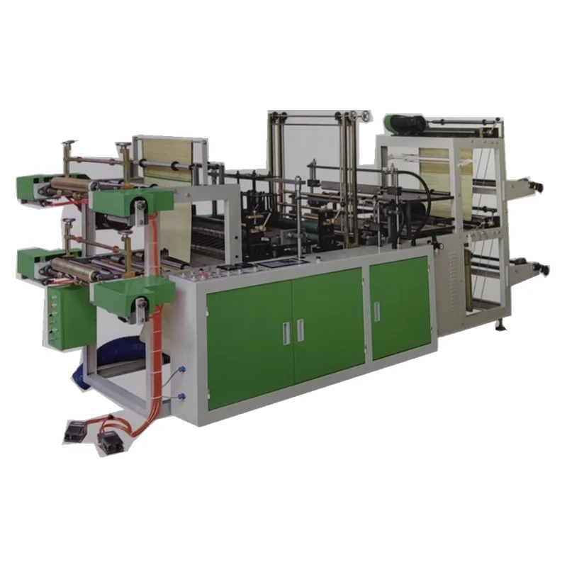 Double layer high speed make vest flat rolling bags machine plastic pe biodegradable polythen t-shirt roll bag making machine
