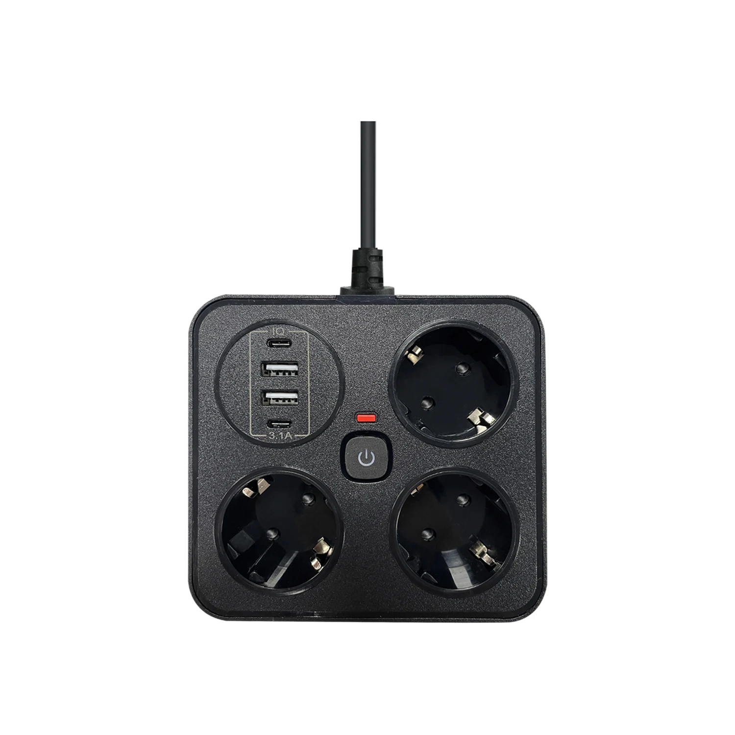 EU Plug 3 AC Outlets Extension Power Strip With 4 USB Output Fast Charger 2m Cable Electrical Socket Network Filter Home Office