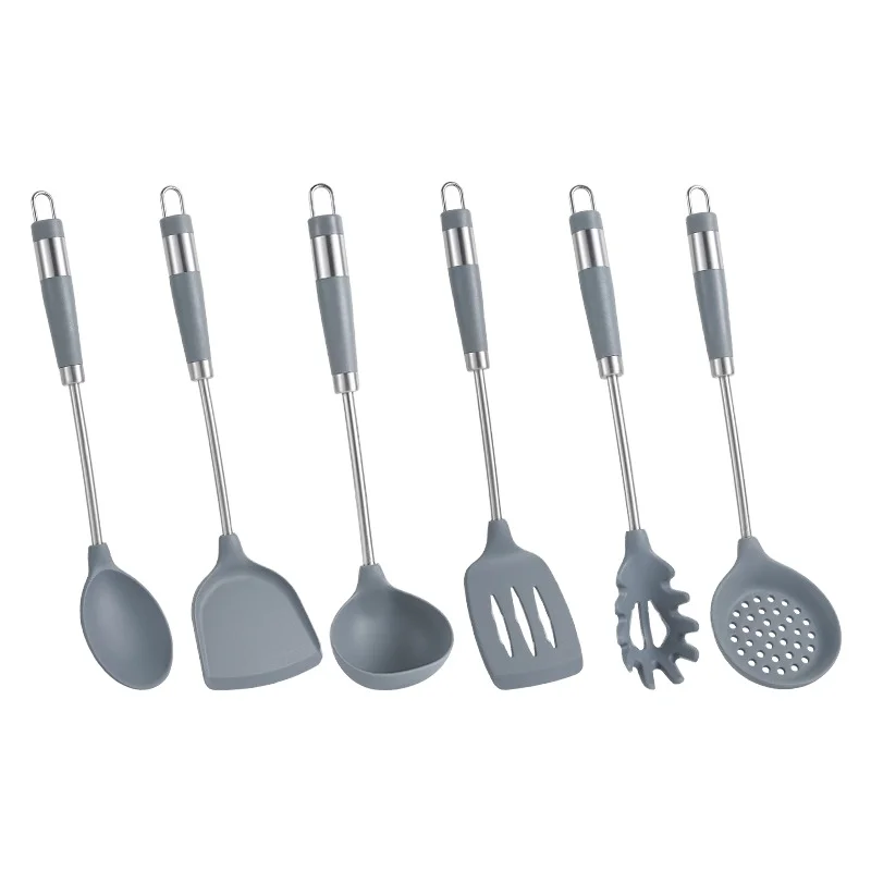 Stainless steel silicone kitchenware set silicone utensil kitchen accessories kitchen utensils silicone set