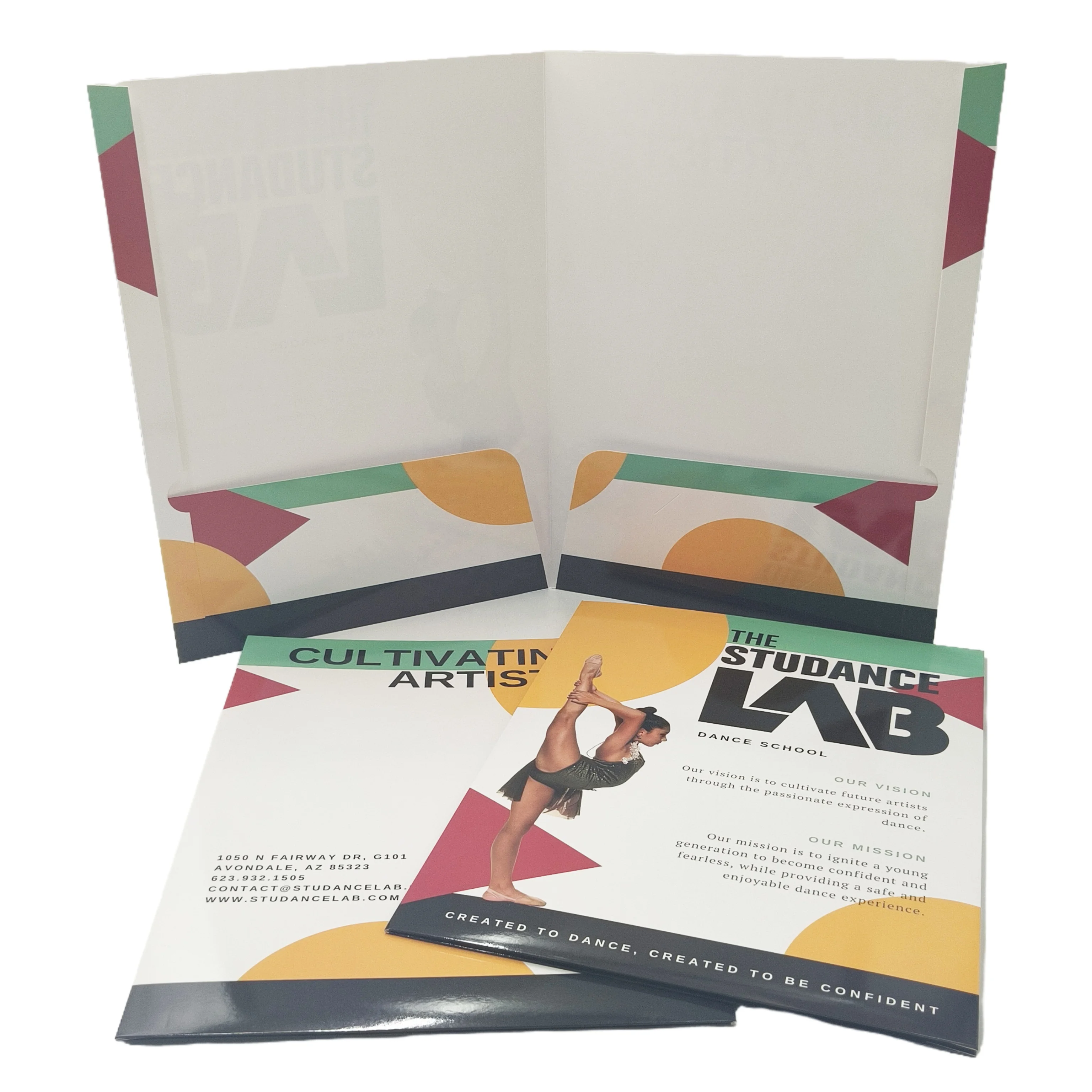 Customized printing A4 A5 paper folders wholesale presentation folder with business card slot