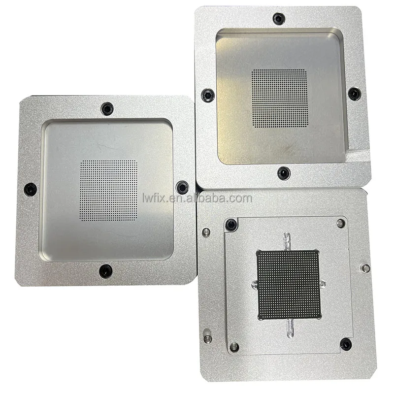 82*82mm BGA Reballing Station Stencil Kits for CPU IC Chip Tin Pin Solder Plant Net Square New Condition Electronics Machinery