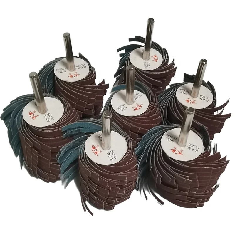 Abrasive cloth with handle wheel Abrasive paper wheel Wood polishing wheel Inner wall grinding and rust removal