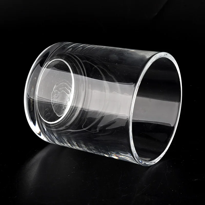 Wholesale Arc Bottom Glass Candle Holder for Home Decor Transparent Candlestick Custom Logo Glass Candle Jar 4 oz   8 oz 10 oz