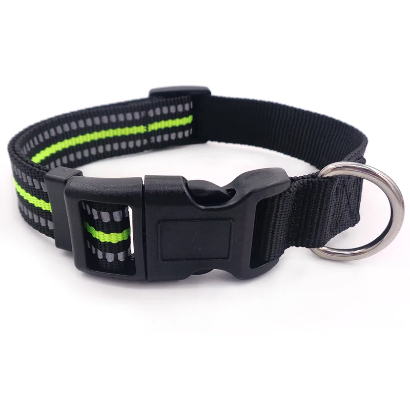 Manufacturer Custom Soft Adjustable Nylon Reflective Dog Collar