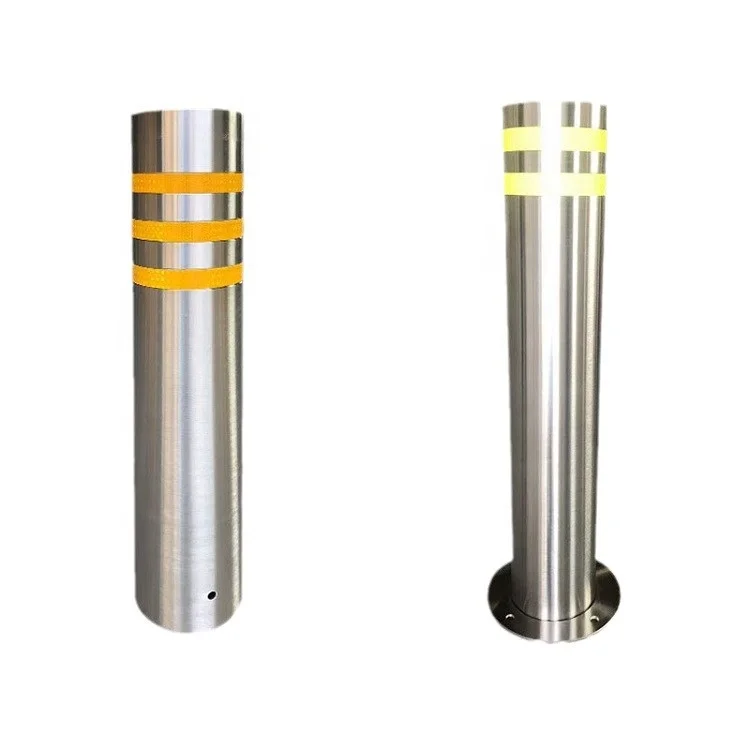 304 Stainless Steel Bollard School Parking Bollards Segmented Road in stock