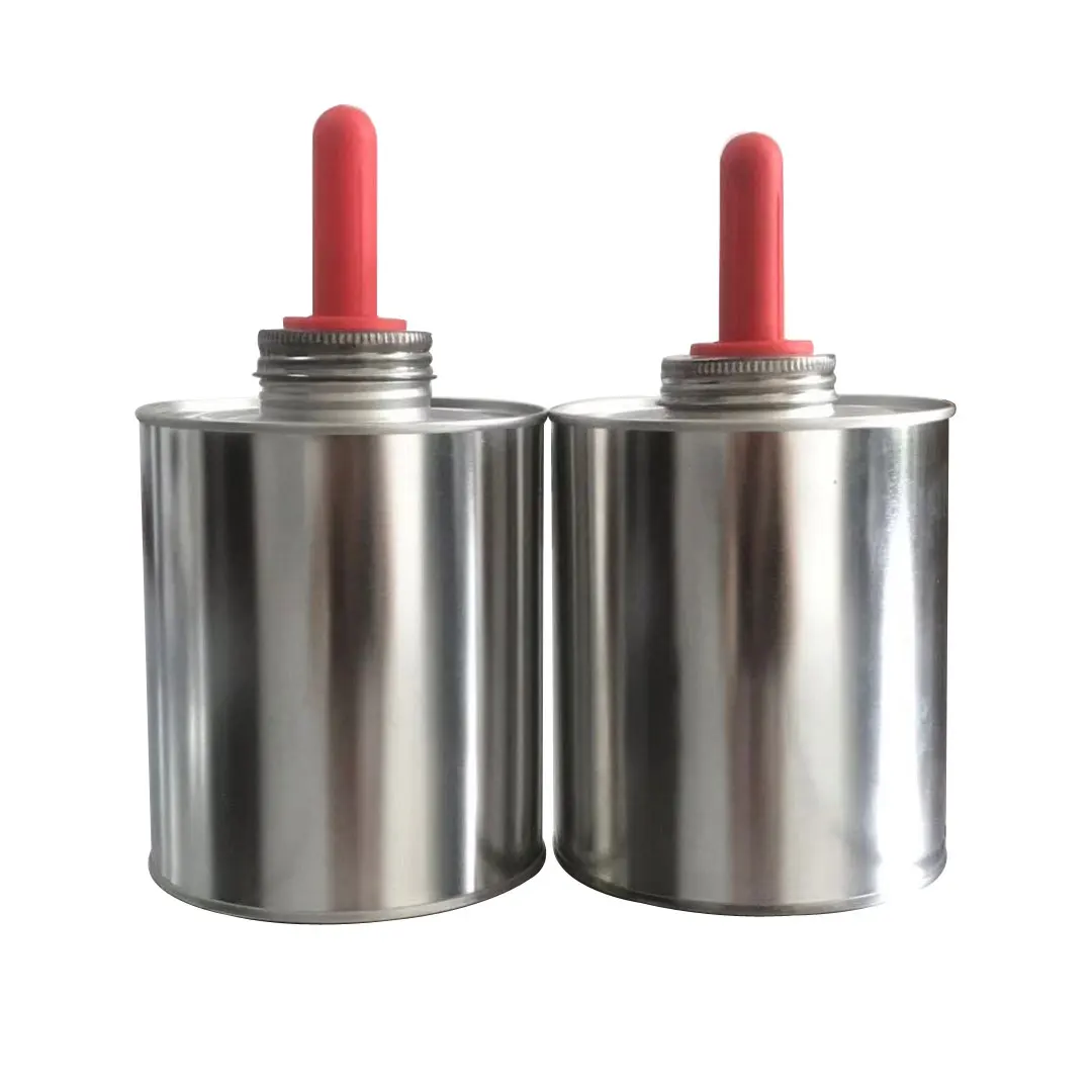 947ml/32 oz round metal  tin can rubber cone for glue hoof oil container equestrian sector