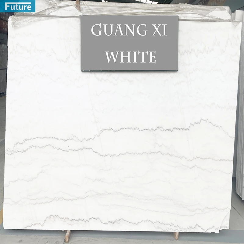 Самая дешевая китайская плитка из белого мрамора Guangxi большая натурального для ванной комнаты и гостиной