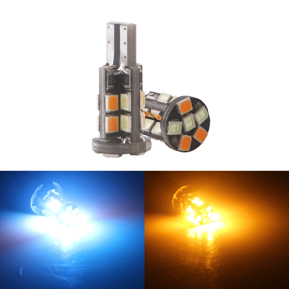 Canbus желтая ледяная синяя Янтарная белая меняющая цвет W5W T10 2835 22 SMD Светодиодная лампа сигнал поворота Стоп-сигнал индикатор задний фонарь 12 В