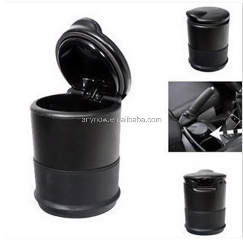 Black Car Vehicle Mounted LED Plastic Cigarette Ashtray