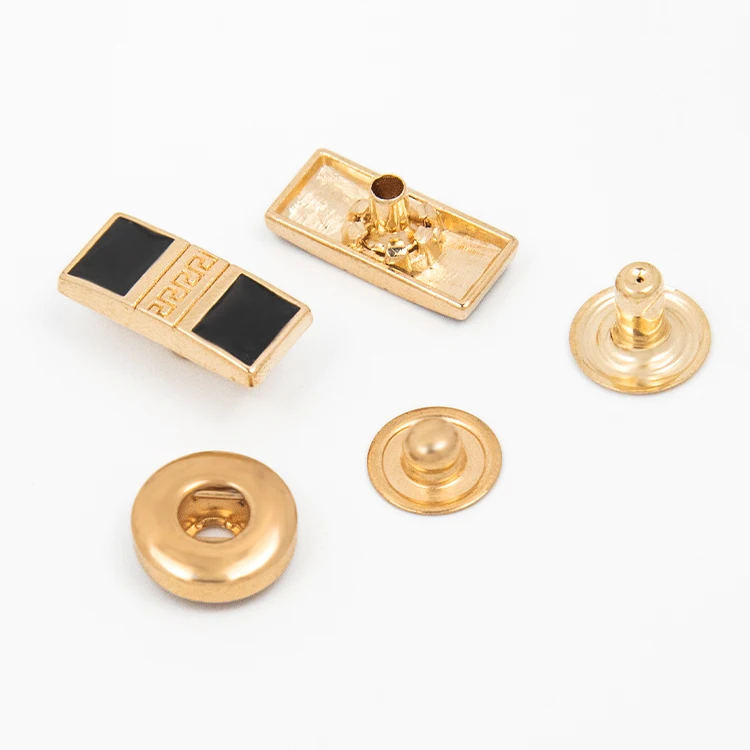 OEM kurta cloth Zinc alloy custom logo square men shirt arabic abaya press button metal thobe snap button for clothes