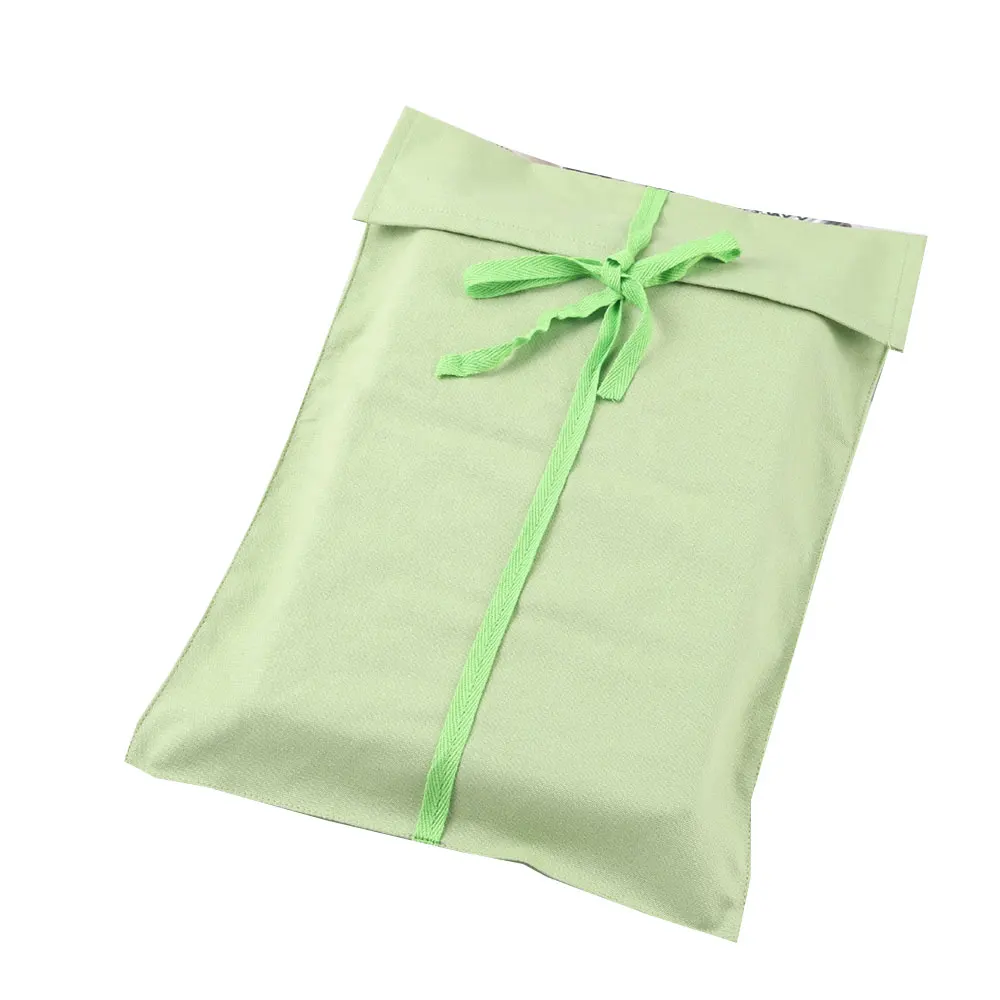 Custom cotton canvas flip envelope gift bag shoes clothes bag large canvas dust-proof storage bag
