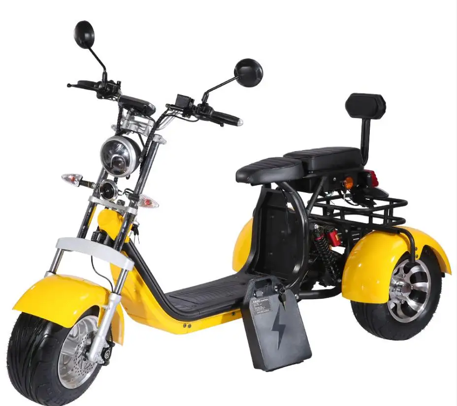 ONAN Removable Battery Fat Tire 1500W Delivery Three Wheels Tricycle Electric Scooter Motorcycle