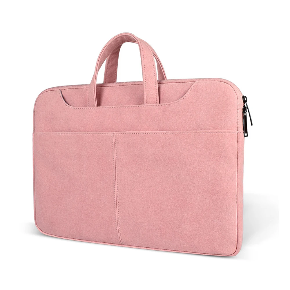 custom size 13 Inch 14Inch 15Inch Laptop Bag Shockproof Foam Water-Resistant PU Leather Business Laptop Bag