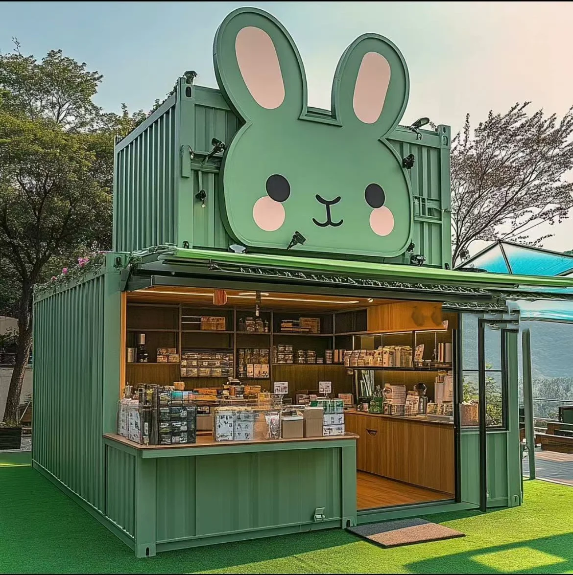 ZHYH Low Price creativity Container store Luxury Modern Design Ideas Large Flat Pack Container House For Coffee Shop