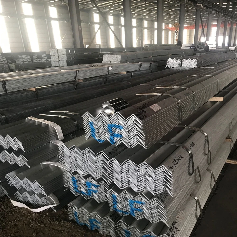 Steel flat angle channel bar with holes for bracket