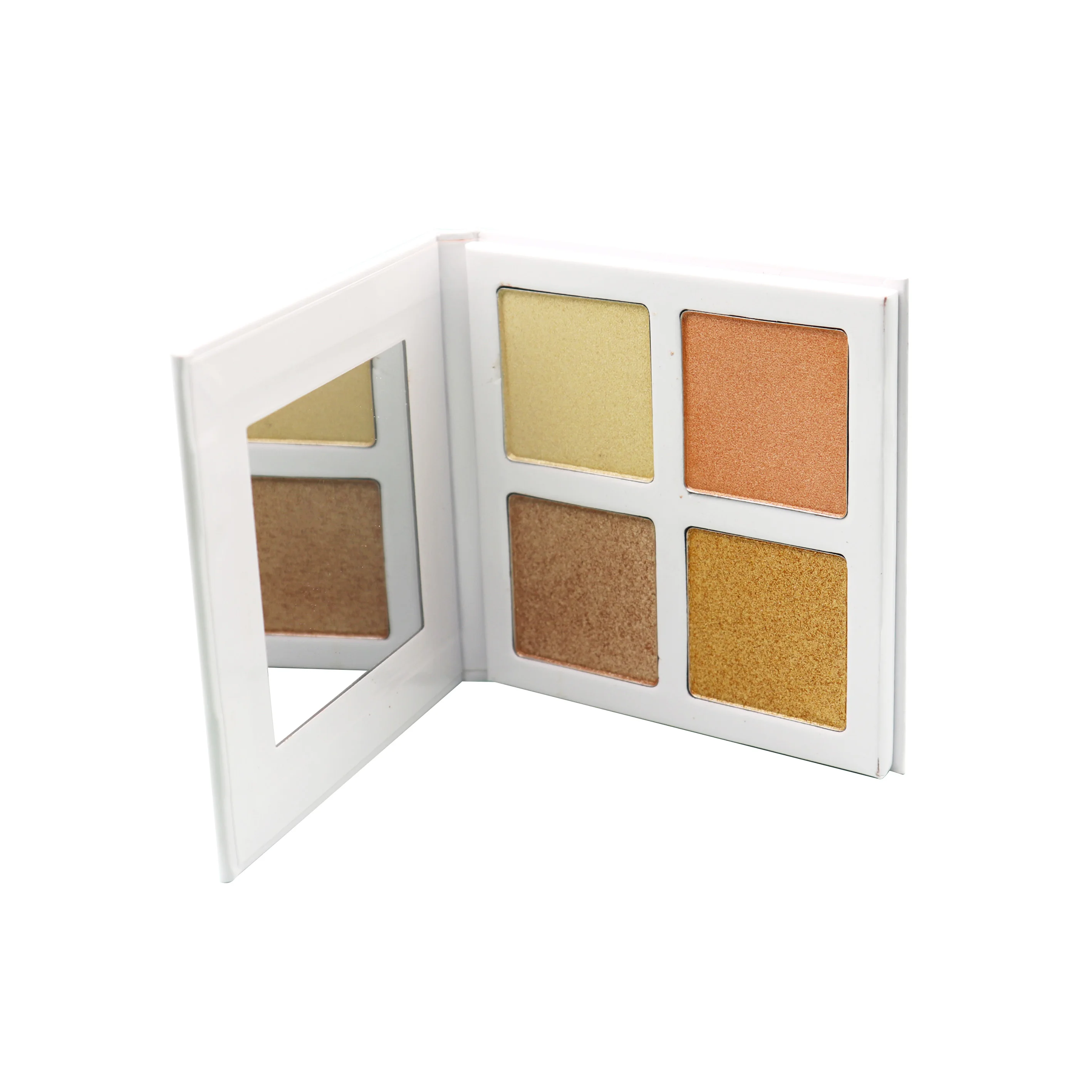 Private Label DIY Highlighter 10 Colors Long-Lasting High Pigment Vegan 4 Colors White/Pink Cardboard Pressed Waterproof Face