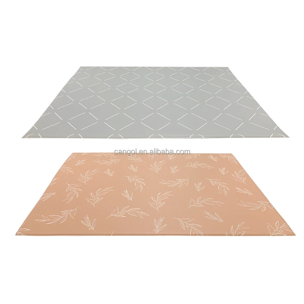 Wholesale Kids TPU Playmat for Playing Reversible Durable Non-Toxic Large TPU Baby Crawl Play Mat Educational Baby Gyms Playmats