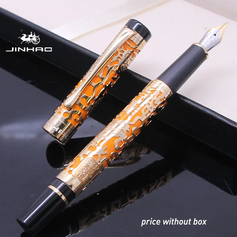 Jinhao 5000 Promotional Luxury custom pen design carving Flower Fountain pen Business gift customized brand name calligraphy pen