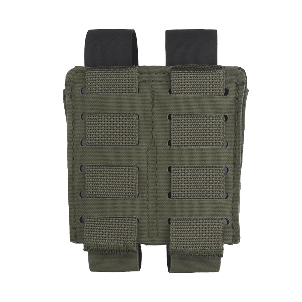 WOSPORT Elastic K Type 9MM Double Mag Pouch Molle Clip Mag Holder For Plate Carrier And Belt Hunting Accessories