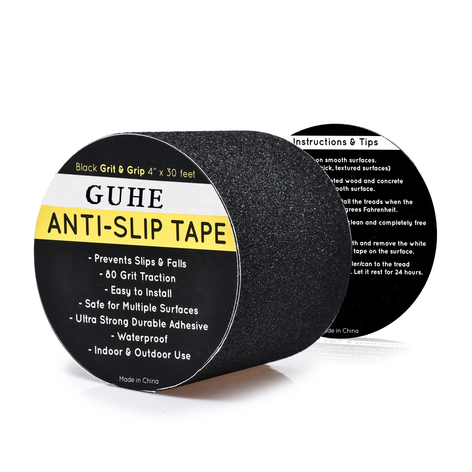 PVC Anti Slip Traction Tape 80 Grit, Best Grip and Friction, Safe, Tread Step Non Slip Tape 