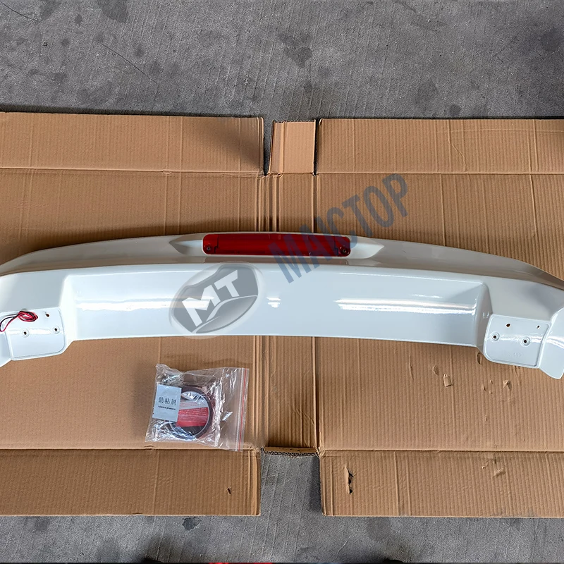 Maictop car accessories rear tail spoiler for land cruiser prado 120 series lc120 fj120 2002-2009 spoiler with lights