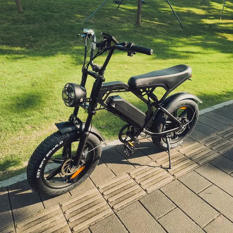 EU Warehouse 48V 500W 750W Adult E-Bike 20 Inch Fat Tyre Full Suspension Electric Hybrid City Bike Fatbike