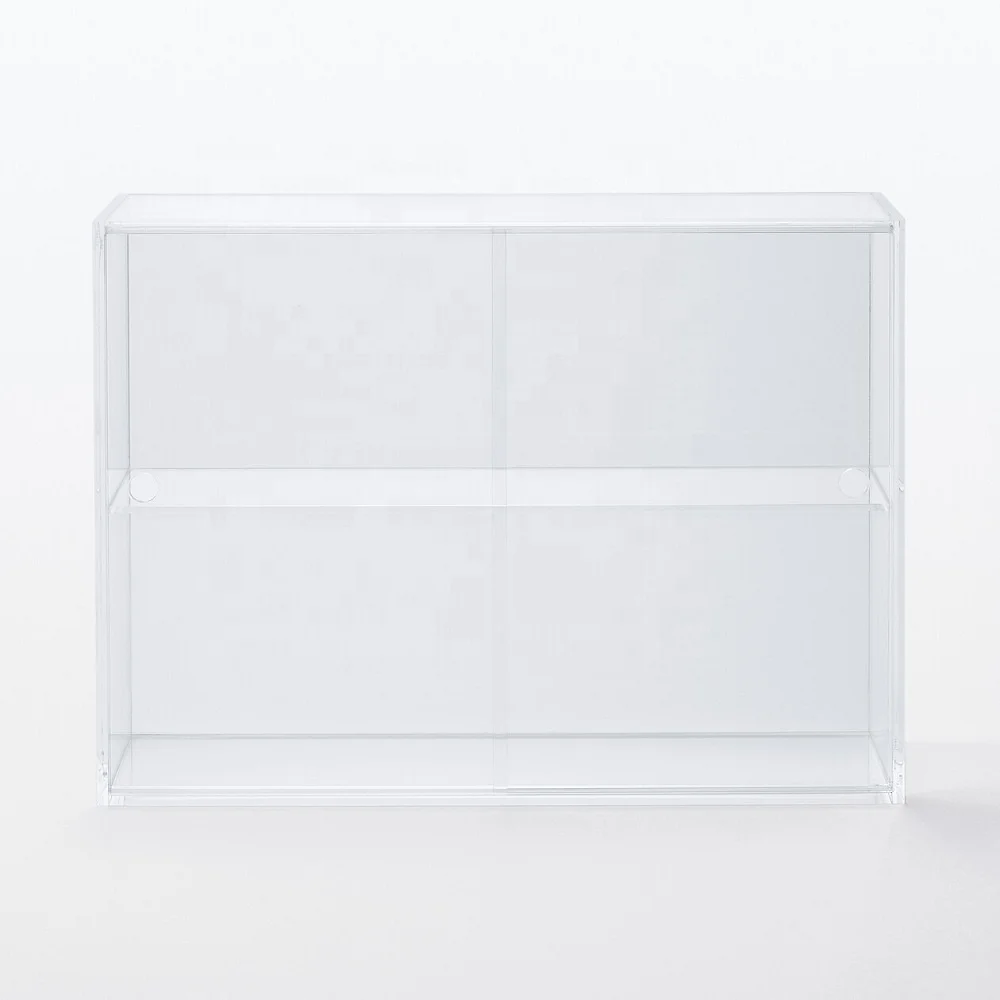 Custom Acrylic Display Case with Sliding Door for Cosmetics