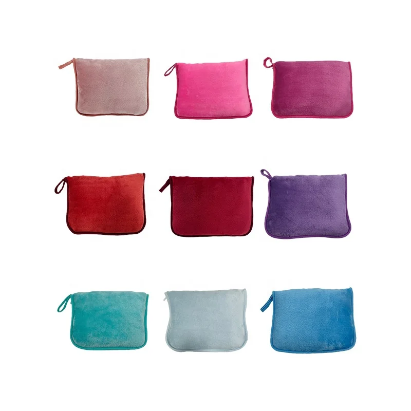Custom logo Outdoor Portable Flannel Fleece Travel Airplane Blanket 2 in 1 Pillow Blanket Set