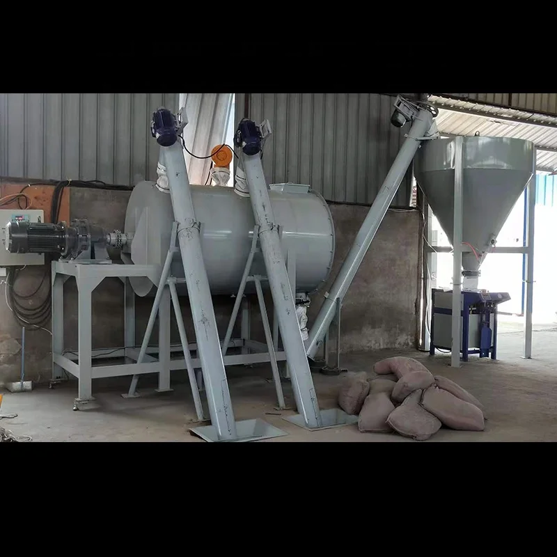 Bonding  mortar wall putty mixing equipment with automatic bag filling machine tile adhesive dry mortar mixing machine