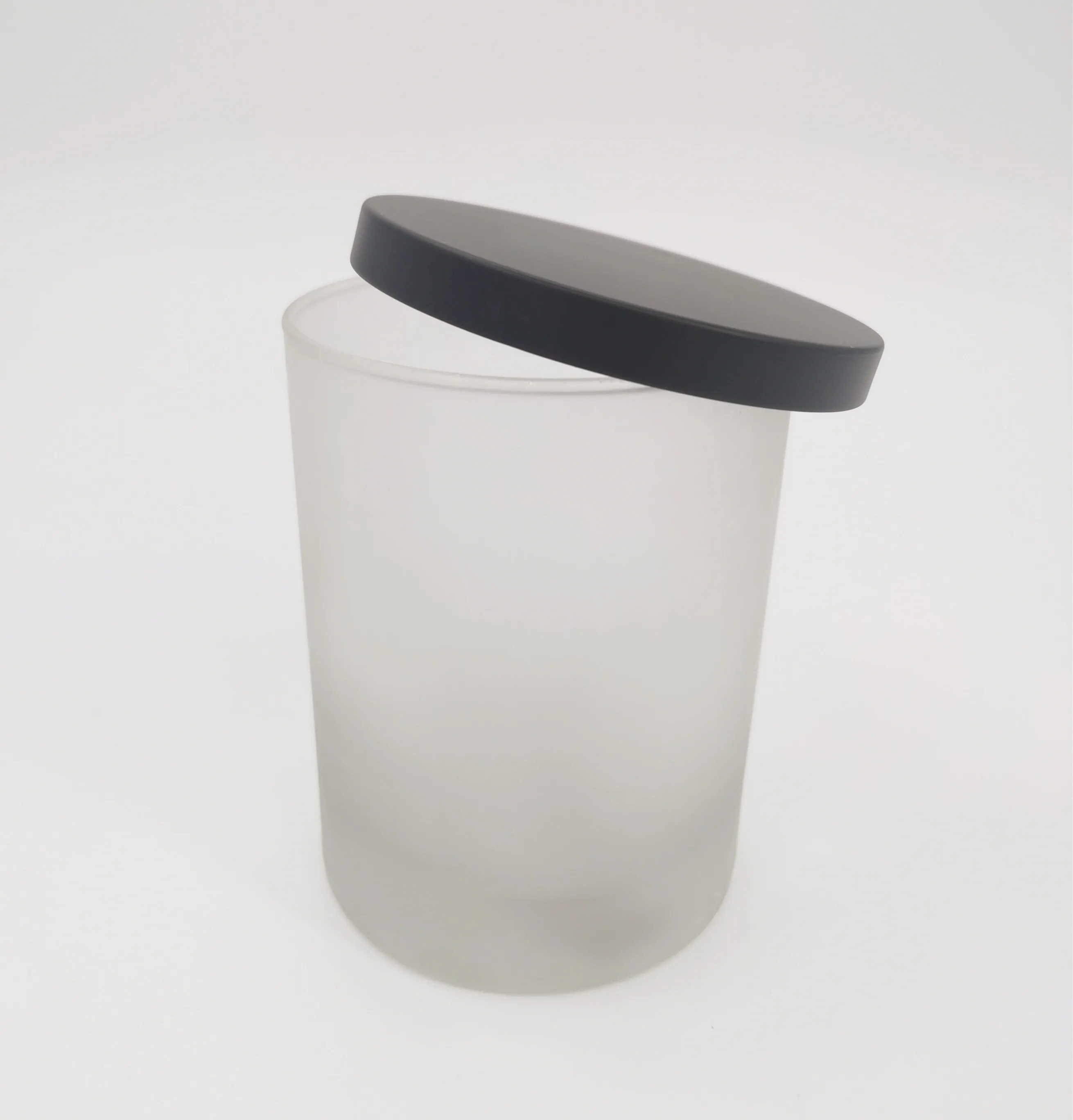 Ready to ship 85mm black matt candle lid metal jar lid tin cover for libbey 918CD/Hexagon glass container