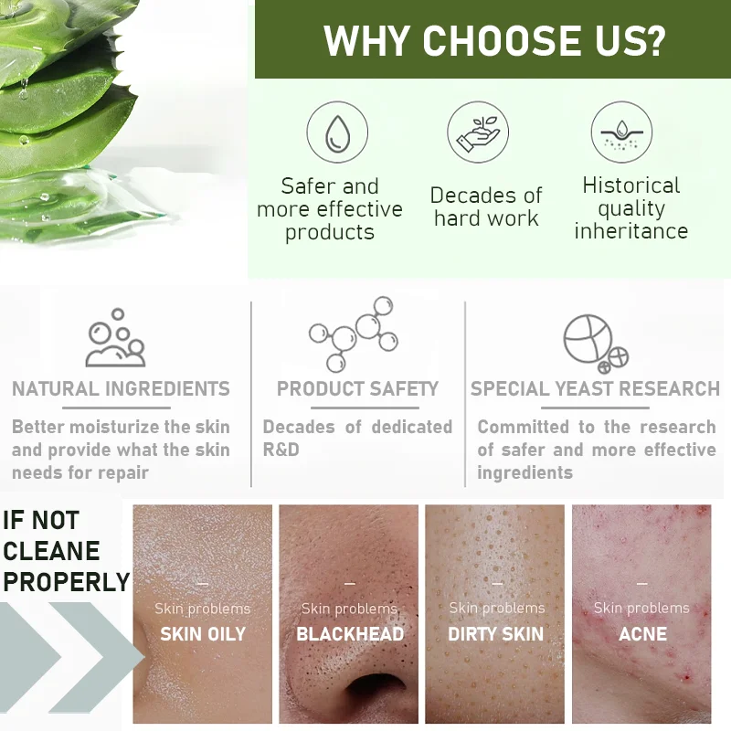 microbial ferment skin care,pore shrink oil control whitening face wash,aloe vera anti acne removal facial cleanser mousse