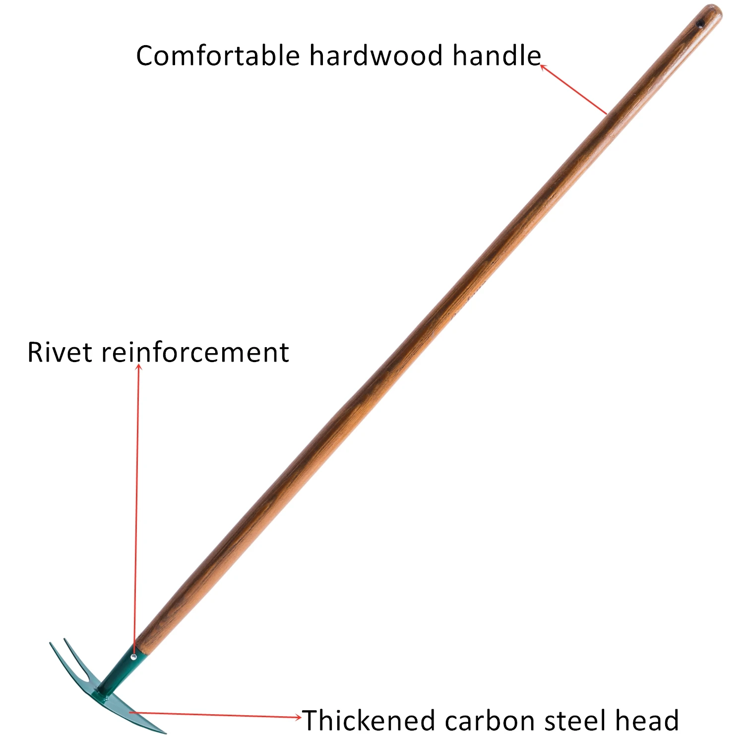 High Quality Wooden Handle Planting Garden Tools Garden Hoe Two Sides Hand Agriculture Hoe And Fork