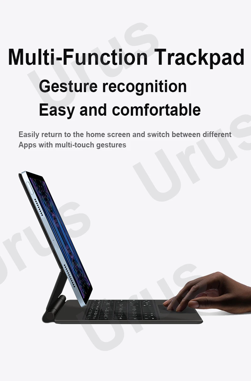 Urus KIP-12 wireless Keyboard Tablet Keyboard Case For Ipad Air 12.9 inch ipad Air 13inch Magic Case Keyboard For Ipad series