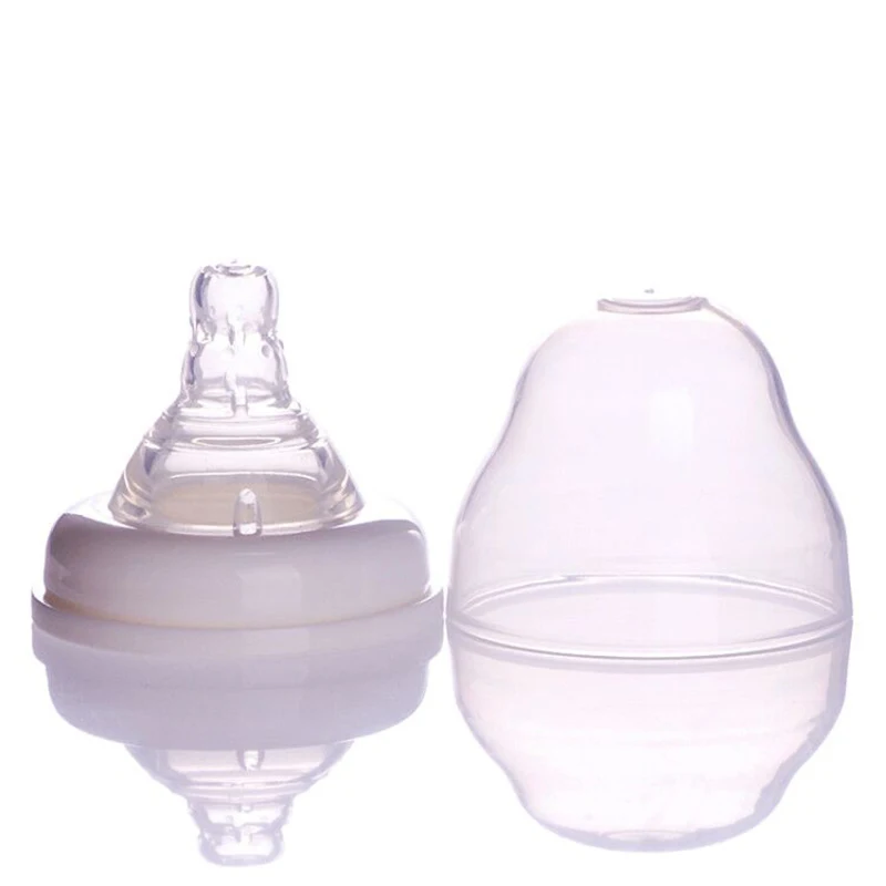 Manufacture High Quality 240ml/8oz Wide Neck Borosilicate Baby Glass Feeding Bottle With Silicone Nipple