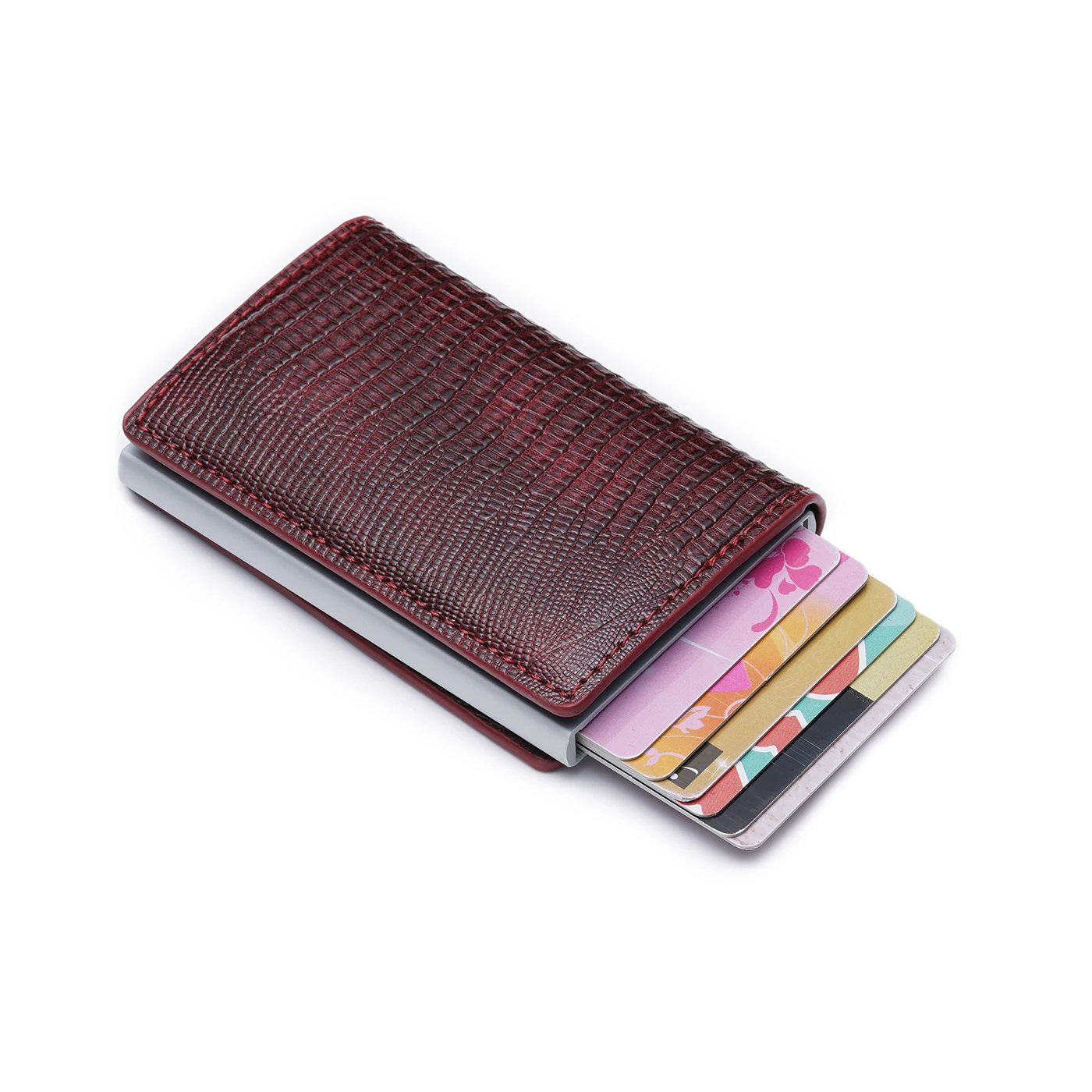 
Drop Shipping Card Wallet Money Clip Aluminum ID Card Blocking Credit Card Pop up Holder for Men Father Husband Birthday Gift 