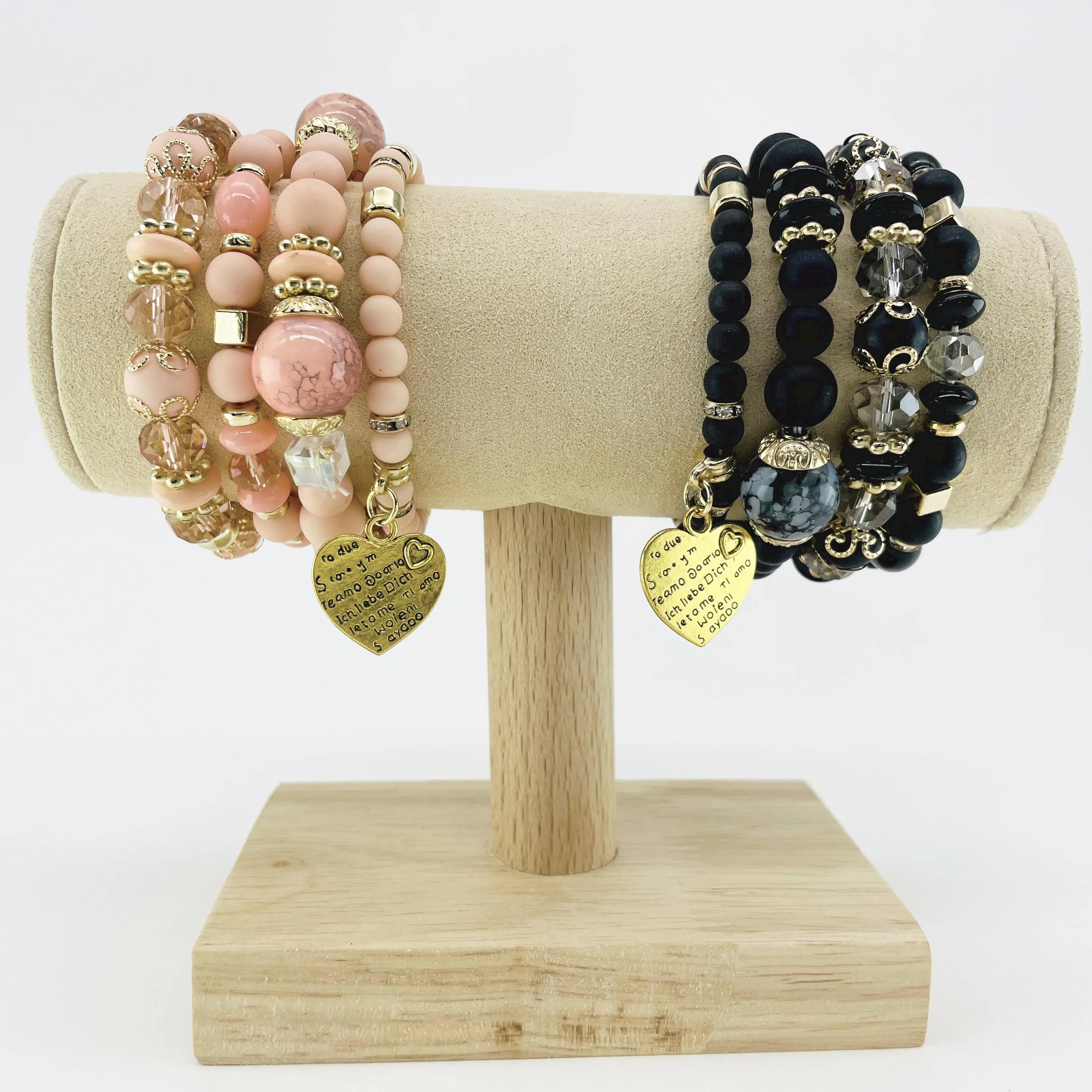 Multilayer Bulk Women Bracelet Beaded Charm Bracelet Charms Beads Set Boho Bracelet