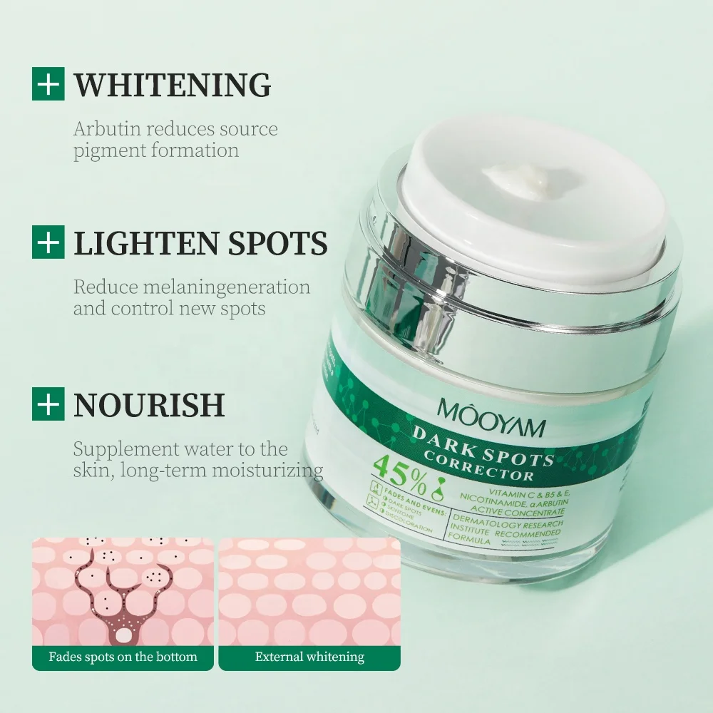 Dark Spot Remover Cream Vitamin C Lightens Skin Inhibits Melanin Pigmentation Whitening Blemish Cream Freckles Removal Cream