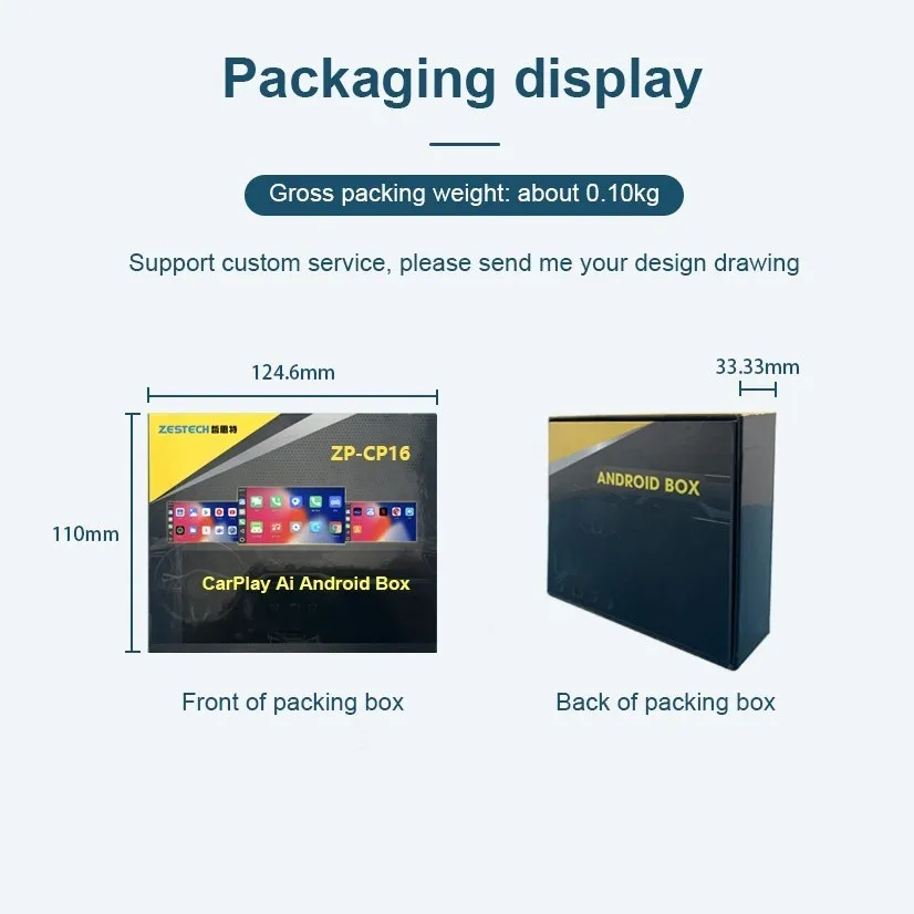 ZESTECH Universal CarlinK 4.0 Wireless CarPlay Box 8+128GB Android Auto Mini Adapter Car Play Dongle for Audi VW Porsche Kia