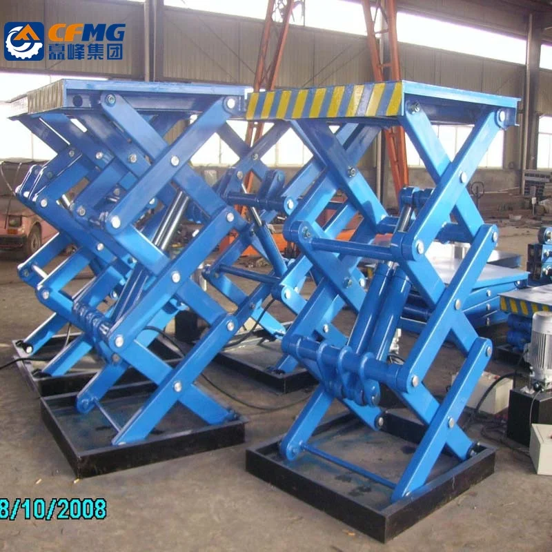 stationary scissor lift table large fixed aerial scissor lift platform to the ground