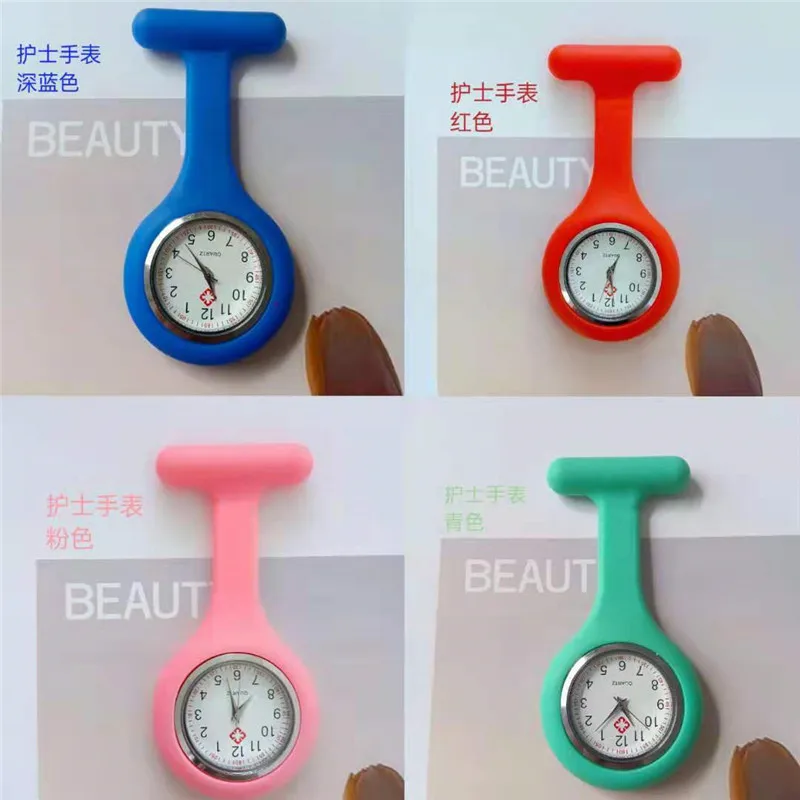 Y036 Custom Logo Pocket Watch Portable Silicone Digital Clip-On Silicon Pocket Nurse Watch